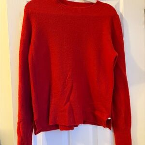 J. Crew Vibrant Red Crew Neck Sweater